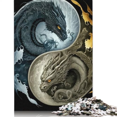 Yin Yang Art Puzzles 1000 Teile Schwer Puzzle Spielzeug Pädagogisches Spiel Impossible Herausforderungsspielzeug Für Erwachsene Kinder 1000pcs (75x50cm) von LMYmoney