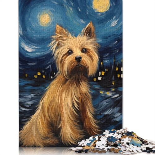 Yorkshire Terrier Puzzle, farbenfrohe, Coole Puzzles für Kinder ab 12 Jahren, 1000 Teile (75 x 50 cm) von LMYmoney