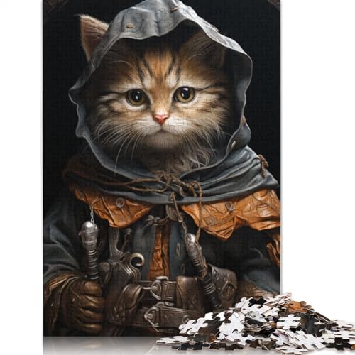 Zauberer-Katzen-Puzzle, ab 18 Jahren, Lernspiele, Puzzle für Erwachsene und Teenager, 1000 Teile (75 x 50 cm) von LMYmoney