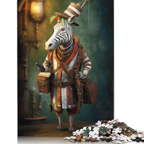 Zebra Traveler Art Puzzles, farbenfrohe und Coole Puzzles für Kinder ab 12 Jahren, 520 Teile (52 x 38 cm) von LMYmoney