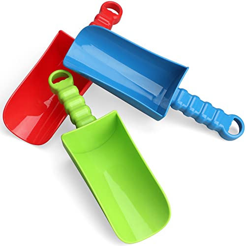 LNCOJOLM 25cm Strand Schaufel Set Klein Sand Spaten Spielzeug für Kinder, Garten Pflanzwerkzeug Kit Sandbox Stabile Scoop zum Graben, langlebige ABS Kunststoff Spaten für Sommerspaß von LNCOJOLM