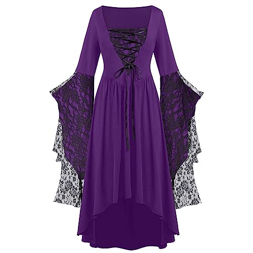 LNNGNIA Blitzangebote des tages Mittelalter Kleid Damen, Gothic Kleidung, Halloween Kostüme Mit geknöpftem Totenkopf Renaissance Viktorianischen Midikleid Trompetenärmeln Karneval Ball LNNGNIA Blitzangebote des tages Mittelalter Kleid Damen, Gothic Kleidung, Halloween Kostüme Mit geknöpftem Totenkopf Renaissance Viktorianischen Midikleid Trompetenärmeln Karneval Ball von LNNGNIA