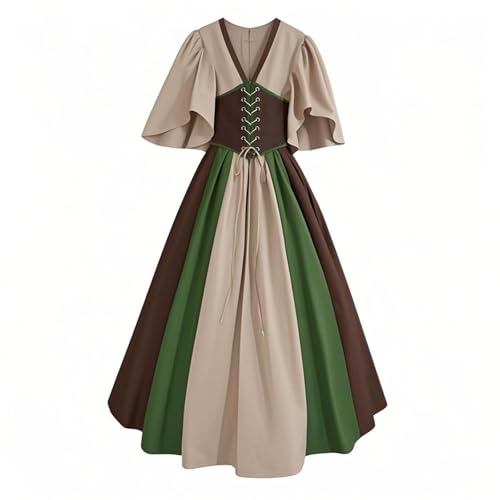 LNNGNIA Mittelalter Kostüm für Damen, Renaissance Viktorianisches Kleid, Gothic Kleidung Accessoires mit Ausgestellten Ärmeln und Hoher Taille, Retro Kleid Karneval Halloween LNNGNIA Mittelalter Kostüm für Damen, Renaissance Viktorianisches Kleid, Gothic Kleidung Accessoires mit Ausgestellten Ärmeln und Hoher Taille, Retro Kleid Karneval Halloween von LNNGNIA