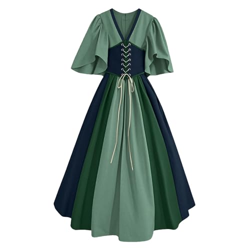 LNNGNIA Mittelalter Kostüm für Damen, Renaissance Viktorianisches Kleid, Gothic Kleidung Accessoires mit Ausgestellten Ärmeln und Hoher Taille, Retro Kleid Karneval Halloween LNNGNIA Mittelalter Kostüm für Damen, Renaissance Viktorianisches Kleid, Gothic Kleidung Accessoires mit Ausgestellten Ärmeln und Hoher Taille, Retro Kleid Karneval Halloween von LNNGNIA