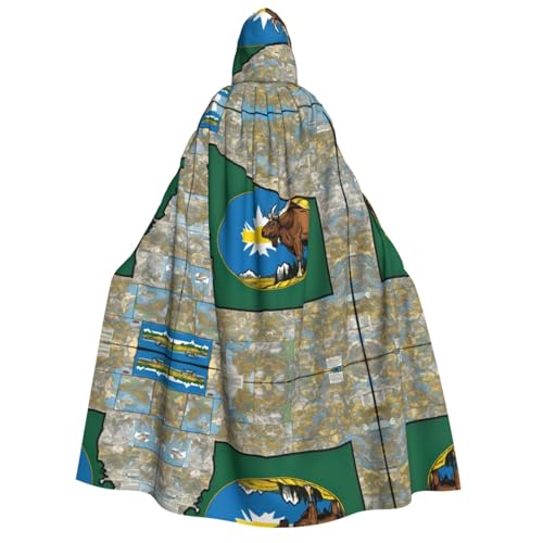 LNNIUK Abstrakte Montana-Flagge, Map03-Druck, Zauberer, Kapuzenmantel, Umhang für Damen, Halloween, Hexe, Vampir, Zauberer, Rabe LNNIUK Abstrakte Montana-Flagge, Map03-Druck, Zauberer, Kapuzenmantel, Umhang für Damen, Halloween, Hexe, Vampir, Zauberer, Rabe von LNNIUK