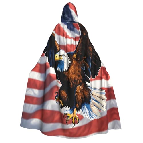 LNNIUK Adler mit USA-Flagge, Aufdruck, Zauberer, Kapuzenmantel, Umhang für Damen, Halloween, Hexe, Vampir, Zauberer, Rabe LNNIUK Adler mit USA-Flagge, Aufdruck, Zauberer, Kapuzenmantel, Umhang für Damen, Halloween, Hexe, Vampir, Zauberer, Rabe von LNNIUK