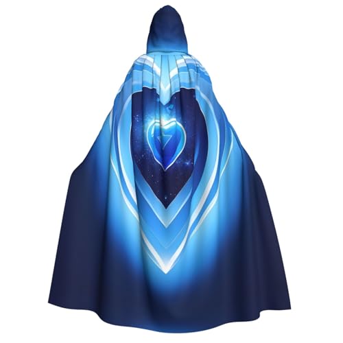 LNNIUK Babyblauer Herzaufdruck Zauberer Kapuzenmantel mit Kapuze, Umhang für Damen, Halloween, Hexe, Vampir, Zauberer, Rabe LNNIUK Babyblauer Herzaufdruck Zauberer Kapuzenmantel mit Kapuze, Umhang für Damen, Halloween, Hexe, Vampir, Zauberer, Rabe von LNNIUK