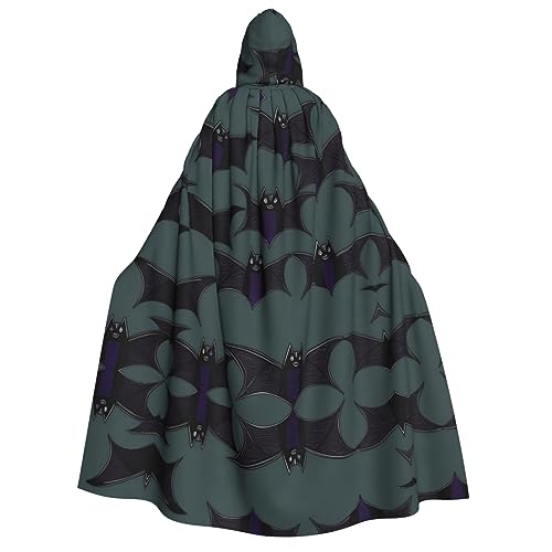 LNNIUK Fledermausmuster-Druck, Zauberer, Kapuzenmantel, Umhang für Damen, Halloween, Hexe, Vampir, Zauberer, Rabe LNNIUK Fledermausmuster-Druck, Zauberer, Kapuzenmantel, Umhang für Damen, Halloween, Hexe, Vampir, Zauberer, Rabe von LNNIUK