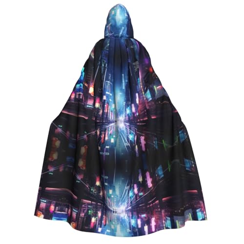 LNNIUK Hacker Era Print Zauberer Kapuzenmantel mit Kapuze für Damen, Halloween, Hexe, Vampir, Zauberer, Rabe LNNIUK Hacker Era Print Zauberer Kapuzenmantel mit Kapuze für Damen, Halloween, Hexe, Vampir, Zauberer, Rabe von LNNIUK