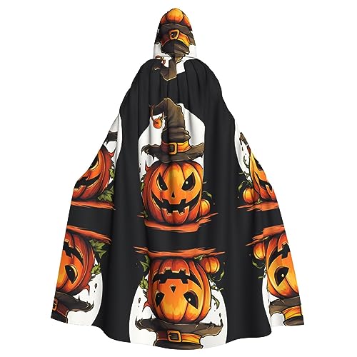LNNIUK Halloween-Bademantel mit niedlichem Kürbis-Druck, langer Umhang, Cosplay-Kostüm, Halloween, Hexe, Cosplay, Robe für Männer und Frauen LNNIUK Halloween-Bademantel mit niedlichem Kürbis-Druck, langer Umhang, Cosplay-Kostüm, Halloween, Hexe, Cosplay, Robe für Männer und Frauen von LNNIUK