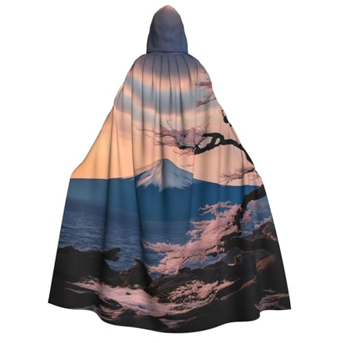 LNNIUK Japanischer Berg Fuji Landschaftsdruck Zauberer Kapuzenmantel mit Kapuze Umhang für Damen, Halloween, Hexe, Vampir, Zauberer, Rabe LNNIUK Japanischer Berg Fuji Landschaftsdruck Zauberer Kapuzenmantel mit Kapuze Umhang für Damen, Halloween, Hexe, Vampir, Zauberer, Rabe von LNNIUK