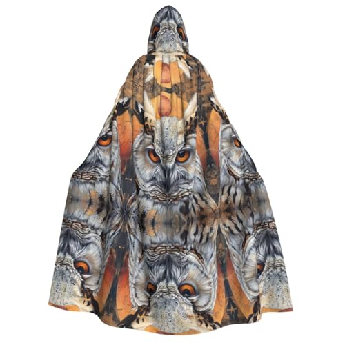 LNNIUK Kapuzenmantel mit Eulen-Aufdruck "Wizard", für Damen, Halloween, Hexe, Vampir, Zauberer, Rabe LNNIUK Kapuzenmantel mit Eulen-Aufdruck "Wizard", für Damen, Halloween, Hexe, Vampir, Zauberer, Rabe von LNNIUK