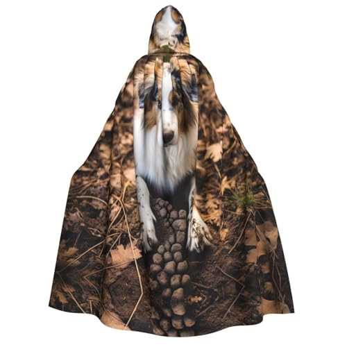 LNNIUK Kapuzenmantel mit Hundeknochen, Pfotenabdruck, Zauberer, Kapuzenumhang für Damen, Halloween, Hexe, Vampir, Zauberer, Rabe LNNIUK Kapuzenmantel mit Hundeknochen, Pfotenabdruck, Zauberer, Kapuzenumhang für Damen, Halloween, Hexe, Vampir, Zauberer, Rabe von LNNIUK