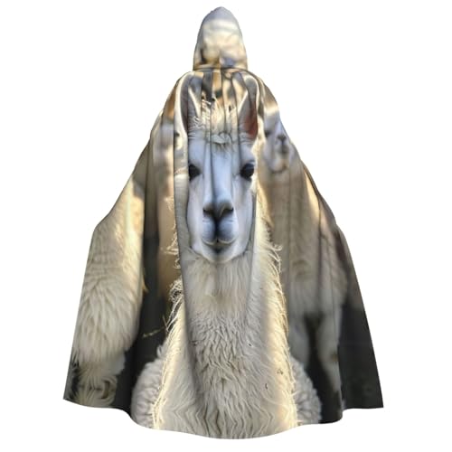 LNNIUK Kapuzenmantel mit süßem Lama-Druck, Zauberer, Kapuzenumhang für Damen, Halloween, Hexe, Vampir, Zauberer, Rabe LNNIUK Kapuzenmantel mit süßem Lama-Druck, Zauberer, Kapuzenumhang für Damen, Halloween, Hexe, Vampir, Zauberer, Rabe von LNNIUK