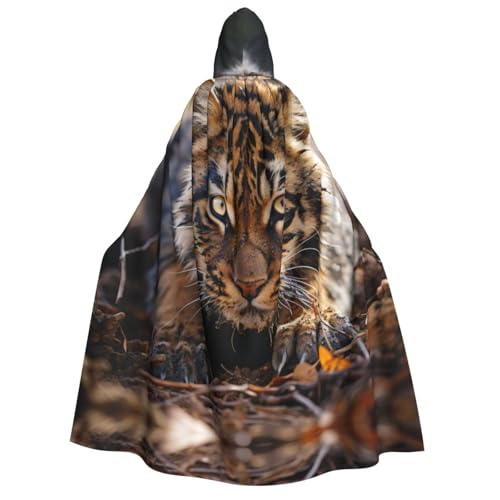 LNNIUK Kapuzenumhang mit Kapuze und Tiger-Druck, für Damen, Halloween, Hexe, Vampir, Zauberer, Rabe LNNIUK Kapuzenumhang mit Kapuze und Tiger-Druck, für Damen, Halloween, Hexe, Vampir, Zauberer, Rabe von LNNIUK