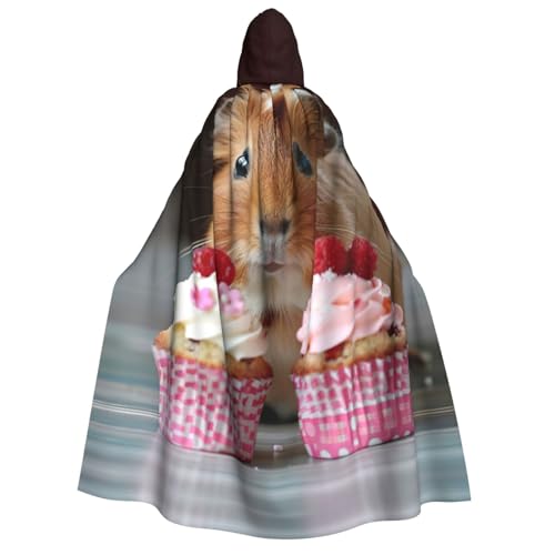 LNNIUK Kapuzenumhang mit Meerschweinchen und Cupcakes, Zauberer, für Damen, Halloween, Hexe, Vampir, Zauberer, Rabe LNNIUK Kapuzenumhang mit Meerschweinchen und Cupcakes, Zauberer, für Damen, Halloween, Hexe, Vampir, Zauberer, Rabe von LNNIUK