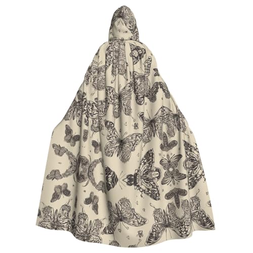 LNNIUK Langer Umhang mit Schmetterlingsmuster01, Kapuzenmantel, Umhang, Cosplay, Kostüm, Halloween, Hexe, Cosplay, Robe für Herren und Damen LNNIUK Langer Umhang mit Schmetterlingsmuster01, Kapuzenmantel, Umhang, Cosplay, Kostüm, Halloween, Hexe, Cosplay, Robe für Herren und Damen von LNNIUK