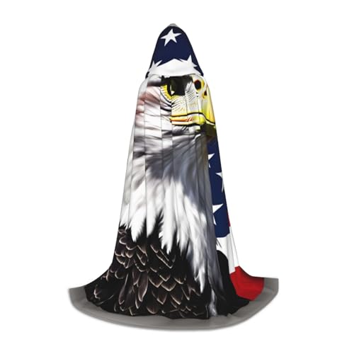 LNNIUK Mittelalterlicher Kapuzenumhang mit Glatzenadlerflagge, Halloween-Renaissance-Kostüm, Wikinger-Stil, Rangerumhang LNNIUK Mittelalterlicher Kapuzenumhang mit Glatzenadlerflagge, Halloween-Renaissance-Kostüm, Wikinger-Stil, Rangerumhang von LNNIUK