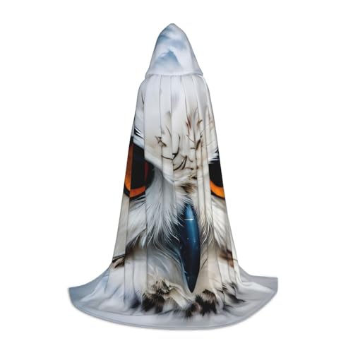 LNNIUK Mittelalterlicher Kapuzenumhang mit Schneeeule, Halloween, Renaissance-Kostüm, Wikinger-Stil, Rangerumhang LNNIUK Mittelalterlicher Kapuzenumhang mit Schneeeule, Halloween, Renaissance-Kostüm, Wikinger-Stil, Rangerumhang von LNNIUK