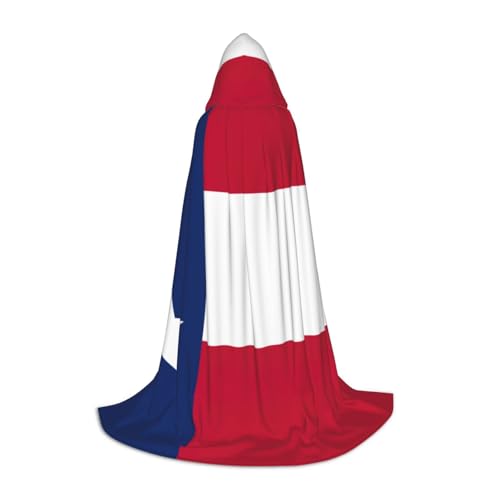 LNNIUK Mittelalterlicher Kapuzenumhang mit Texas-Flagge, Halloween, Renaissance-Kostüm, Wikinger-Stil, Rangerumhang, Uni von LNNIUK