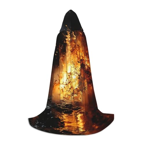 LNNIUK Mittelalterlicher Kapuzenumhang mit Vulkandruck, Halloween-Kostüm, Renaissance-Kostüm, Wikinger-Stil, Rangerumhang, Uni LNNIUK Mittelalterlicher Kapuzenumhang mit Vulkandruck, Halloween-Kostüm, Renaissance-Kostüm, Wikinger-Stil, Rangerumhang, Uni von LNNIUK