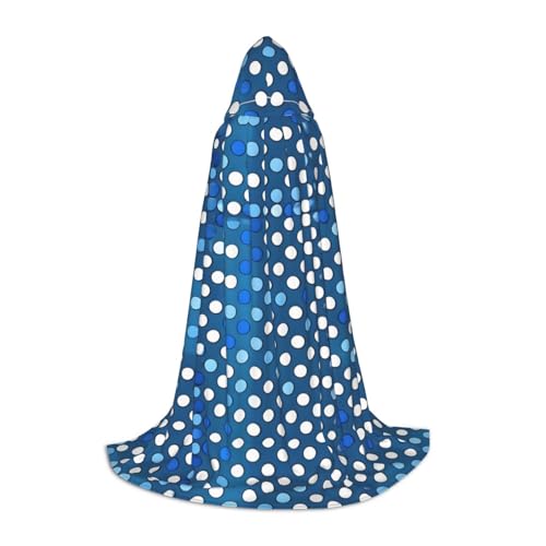 LNNIUK Mittelalterlicher Kapuzenumhang mit blauem Punktemuster, Halloween, Renaissance-Kostüm, Wikinger-Stil, Rangerumhang LNNIUK Mittelalterlicher Kapuzenumhang mit blauem Punktemuster, Halloween, Renaissance-Kostüm, Wikinger-Stil, Rangerumhang von LNNIUK