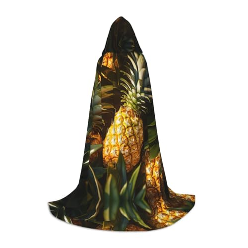 LNNIUK Mittelalterlicher Kapuzenumhang mit goldenem Ananas-Druck, Halloween, Renaissance-Kostüm, Wikinger-Stil, Rangerumhang, Uni LNNIUK Mittelalterlicher Kapuzenumhang mit goldenem Ananas-Druck, Halloween, Renaissance-Kostüm, Wikinger-Stil, Rangerumhang, Uni von LNNIUK