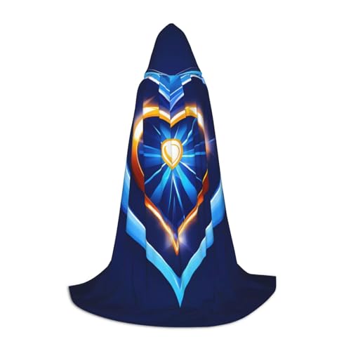 LNNIUK Mittelalterlicher Kapuzenumhang mit himmelblauem Herzaufdruck, Halloween-Renaissance-Kostüm, Wikinger-Stil, Rangerumhang LNNIUK Mittelalterlicher Kapuzenumhang mit himmelblauem Herzaufdruck, Halloween-Renaissance-Kostüm, Wikinger-Stil, Rangerumhang von LNNIUK