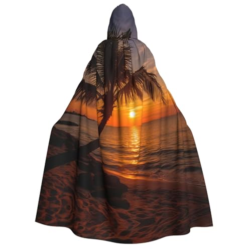 LNNIUK Palmen-Sonnenuntergang-Druck, Zauberer, Kapuzenmantel, Umhang für Damen, Halloween, Hexe, Vampir, Zauberer, Rabe LNNIUK Palmen-Sonnenuntergang-Druck, Zauberer, Kapuzenmantel, Umhang für Damen, Halloween, Hexe, Vampir, Zauberer, Rabe von LNNIUK