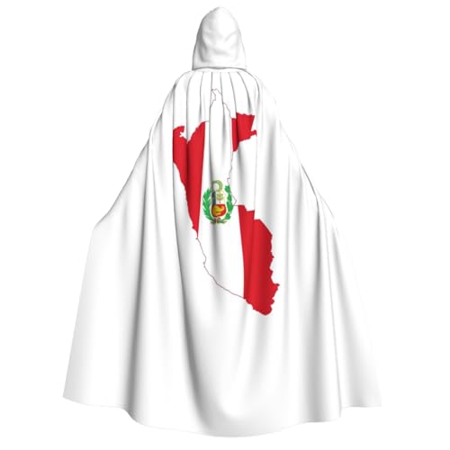 LNNIUK Peru-Flagge, Kartendruck, Zauberer, Kapuzenmantel, Umhang für Damen, Halloween, Hexe, Vampir, Zauberer, Rabe LNNIUK Peru-Flagge, Kartendruck, Zauberer, Kapuzenmantel, Umhang für Damen, Halloween, Hexe, Vampir, Zauberer, Rabe von LNNIUK