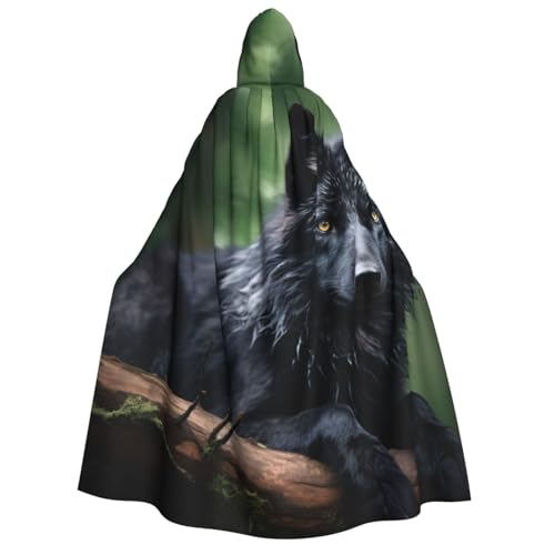 LNNIUK Schwarzer Biber-Druck, Zauberer, Kapuzenumhang für Damen, Halloween, Hexe, Vampir, Zauberer, Rabe LNNIUK Schwarzer Biber-Druck, Zauberer, Kapuzenumhang für Damen, Halloween, Hexe, Vampir, Zauberer, Rabe von LNNIUK