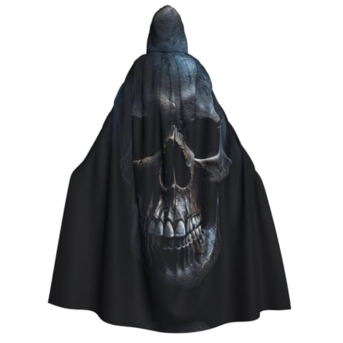 LNNIUK Schwarzer Totenkopf-Druck, Zauberer, Kapuzenumhang für Damen, Halloween, Hexe, Vampir, Zauberer, Rabe LNNIUK Schwarzer Totenkopf-Druck, Zauberer, Kapuzenumhang für Damen, Halloween, Hexe, Vampir, Zauberer, Rabe von LNNIUK