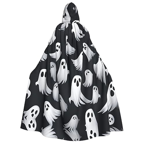 LNNIUK Süßes weißes Geister-Halloween-Muster, 1 Druck, Zauberer-Kapuzenmantel, Umhang für Damen, Halloween, Hexe, Vampir, Zauberer, Rabe LNNIUK Süßes weißes Geister-Halloween-Muster, 1 Druck, Zauberer-Kapuzenmantel, Umhang für Damen, Halloween, Hexe, Vampir, Zauberer, Rabe von LNNIUK