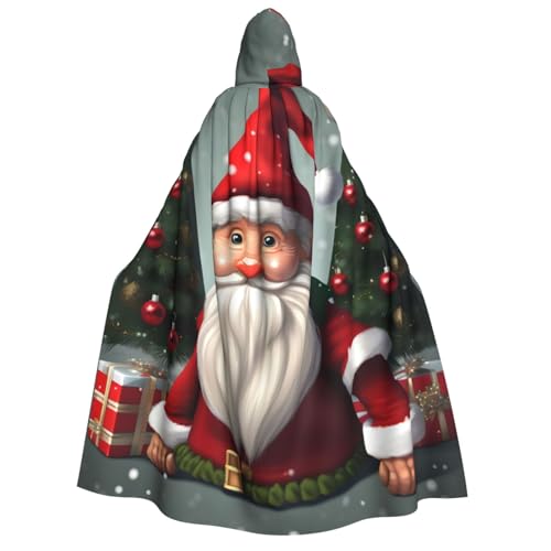 LNNIUK Traditioneller Weihnachtswichtel-Druck, Zauberer, Kapuzenumhang für Damen, Halloween, Hexe, Vampir, Zauberer, Rabe LNNIUK Traditioneller Weihnachtswichtel-Druck, Zauberer, Kapuzenumhang für Damen, Halloween, Hexe, Vampir, Zauberer, Rabe von LNNIUK