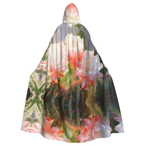 LNNIUK Wasserfarben-Umhang mit Kaktus-Druck, langer Umhang, Cosplay-Kostüm, Halloween, Hexe, Cosplay, Robe für Männer und Frauen LNNIUK Wasserfarben-Umhang mit Kaktus-Druck, langer Umhang, Cosplay-Kostüm, Halloween, Hexe, Cosplay, Robe für Männer und Frauen von LNNIUK