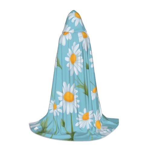 LNNIUK Weißes Gänseblümchen auf hellblauem Hintergrund, mittelalterlicher Kapuzenumhang, Halloween-Renaissance-Kostüm, Wikinger-Stil, Rangerumhang, Uni LNNIUK Weißes Gänseblümchen auf hellblauem Hintergrund, mittelalterlicher Kapuzenumhang, Halloween-Renaissance-Kostüm, Wikinger-Stil, Rangerumhang, Uni von LNNIUK