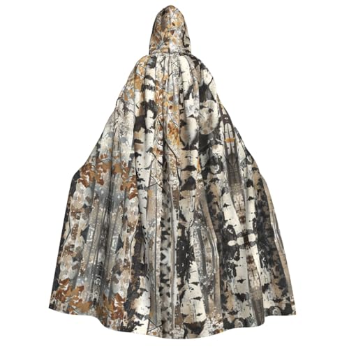 LNNIUK White Trees Kapuzenmantel mit Kapuze, Camouflage-Druck, für Damen, Halloween, Hexe, Vampir, Zauberer, Rabe LNNIUK White Trees Kapuzenmantel mit Kapuze, Camouflage-Druck, für Damen, Halloween, Hexe, Vampir, Zauberer, Rabe von LNNIUK