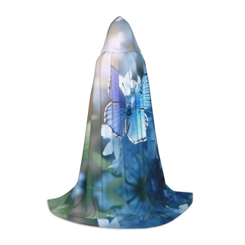 LNNIUK Wunderschöner blauer Schmetterling2-Aufdruck, mittelalterlicher Kapuzenumhang, Halloween, Renaissance-Kostüm, Wikinger-Stil, Rangerumhang, Uni LNNIUK Wunderschöner blauer Schmetterling2-Aufdruck, mittelalterlicher Kapuzenumhang, Halloween, Renaissance-Kostüm, Wikinger-Stil, Rangerumhang, Uni von LNNIUK