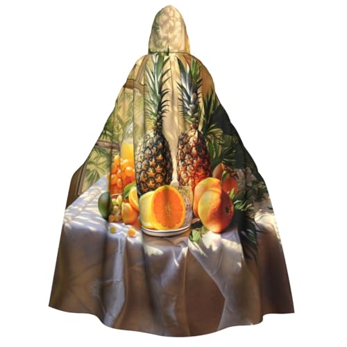 LNNIUK Zauberer Kapuzenmantel mit Ananas-Druck, Umhang mit Kapuze, Umhang für Damen, Halloween, Hexe, Vampir, Zauberer, Rabe LNNIUK Zauberer Kapuzenmantel mit Ananas-Druck, Umhang mit Kapuze, Umhang für Damen, Halloween, Hexe, Vampir, Zauberer, Rabe von LNNIUK
