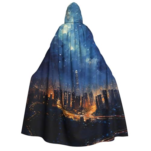 LNNIUK Zauberer-Kapuzenmantel mit Nachtszenen-Druck, Umhang für Damen, Halloween, Hexe, Vampir, Zauberer, Rabe LNNIUK Zauberer-Kapuzenmantel mit Nachtszenen-Druck, Umhang für Damen, Halloween, Hexe, Vampir, Zauberer, Rabe von LNNIUK