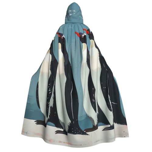 LNNIUK Zauberer Kapuzenmantel mit Pinguin-Druck, Umhang für Damen, Halloween, Hexe, Vampir, Zauberer, Rabe LNNIUK Zauberer Kapuzenmantel mit Pinguin-Druck, Umhang für Damen, Halloween, Hexe, Vampir, Zauberer, Rabe von LNNIUK