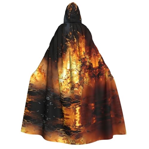 LNNIUK Zauberer Kapuzenmantel mit Vulkanaufdruck, für Damen, Halloween, Hexe, Vampir, Zauberer, Rabe LNNIUK Zauberer Kapuzenmantel mit Vulkanaufdruck, für Damen, Halloween, Hexe, Vampir, Zauberer, Rabe von LNNIUK