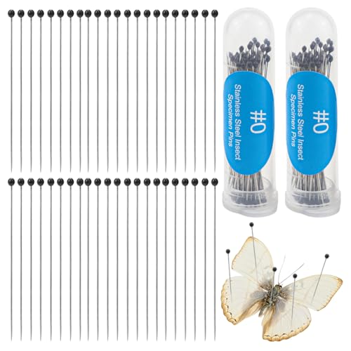 LNQ LUNIQI 200 Stück Edelstahl Insektennadeln Probennadel Entomologienadeln Insekt Pin mit Aufbewahrungbox für Ausstellen Schmetterlinge Käfer, 4cm LNQ LUNIQI 200 Stück Edelstahl Insektennadeln Probennadel Entomologienadeln Insekt Pin mit Aufbewahrungbox für Ausstellen Schmetterlinge Käfer, 4cm von LNQ LUNIQI