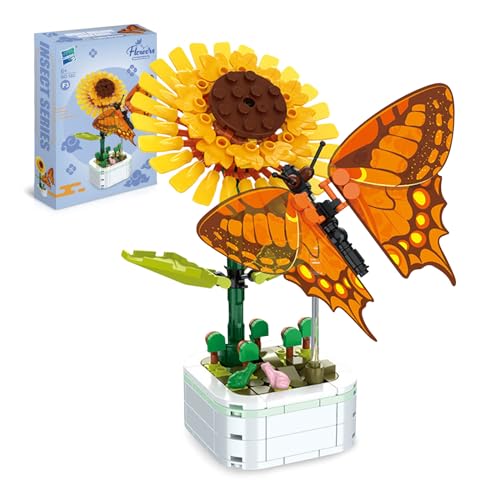 LNSYSNS Blumen Bonsai Schmetterling Bauset, Klemmbausteine Sonnenblume, Klemmbausteine Blumen, Lnnendekoration, Ausgezeichnetes Geschenk, Geeignet für Wohnzimmer, Schlafzimmer, Schreibtisch, Büro LNSYSNS Blumen Bonsai Schmetterling Bauset, Klemmbausteine Sonnenblume, Klemmbausteine Blumen, Lnnendekoration, Ausgezeichnetes Geschenk, Geeignet für Wohnzimmer, Schlafzimmer, Schreibtisch, Büro von LNSYSNS