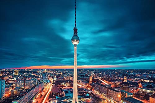 1000-teiliges Puzzle, Berliner Fernsehturm bei Nacht, für Kinder und Erwachsene, personalisiertes Papierpuzzle, lustiges Spiel, 26 x 38 cm 1000-teiliges Puzzle, Berliner Fernsehturm bei Nacht, für Kinder und Erwachsene, personalisiertes Papierpuzzle, lustiges Spiel, 26 x 38 cm von LNTYW