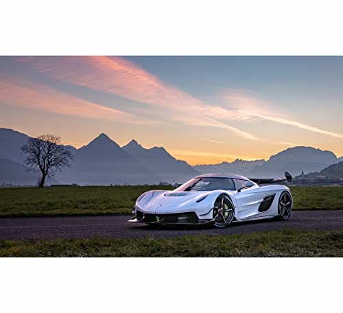 1000-teiliges Puzzle, weißes Sportwagen-Landschafts-Papierpuzzle, wunderschöne Wanddekorationsgemälde, 70 x 50 cm 1000-teiliges Puzzle, weißes Sportwagen-Landschafts-Papierpuzzle, wunderschöne Wanddekorationsgemälde, 70 x 50 cm von LNTYW