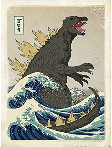 Godzilla Japan The Great Wave of Kanagawa Replica Poster PaperJigsaw Puzzle 1000 Teile Spielzeug für Erwachsene Dekompressionsspiel50x70cm Godzilla Japan The Great Wave of Kanagawa Replica Poster PaperJigsaw Puzzle 1000 Teile Spielzeug für Erwachsene Dekompressionsspiel50x70cm von LNTYW