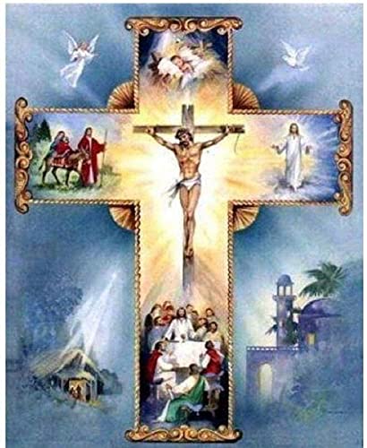 Papier-Puzzle für Erwachsene Puzzle 1000 -teiliges Kreuz-Christian-Muster Sehr herausforderndes Casual-Puzzle für Erwachsene und Jugendliche50x70cm von LNTYW