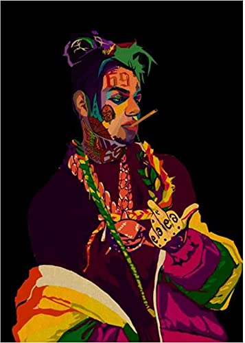 PapierPuzzle 2000 Teile Hip Hop Rapper 6Ix9Ine Puzzles Lernspielzeug für Erwachsene Geburtstagsgeschenk70x100cm von LNTYW