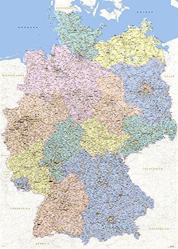 Puzzle 1000 Landkarten Giant XXL Poster - Deutschlandkarte - Bildungsposter 1:640.000 - Größe 100x140 cm Germany Map German Version38x52cm Puzzle 1000 Landkarten Giant XXL Poster - Deutschlandkarte - Bildungsposter 1:640.000 - Größe 100x140 cm Germany Map German Version38x52cm von LNTYW
